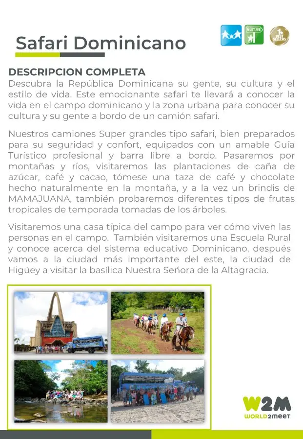 Page du catalogue : Safari Dominicano